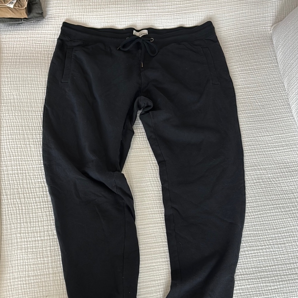 Black Tapered Sweatpants with Drawstring Waist
